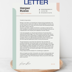 Professional Cover Letter in English (U.S. Market & Global Applications)
